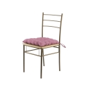 Coussin de chaise de cuisine avec liens 40x40 cm effet lin Alara 