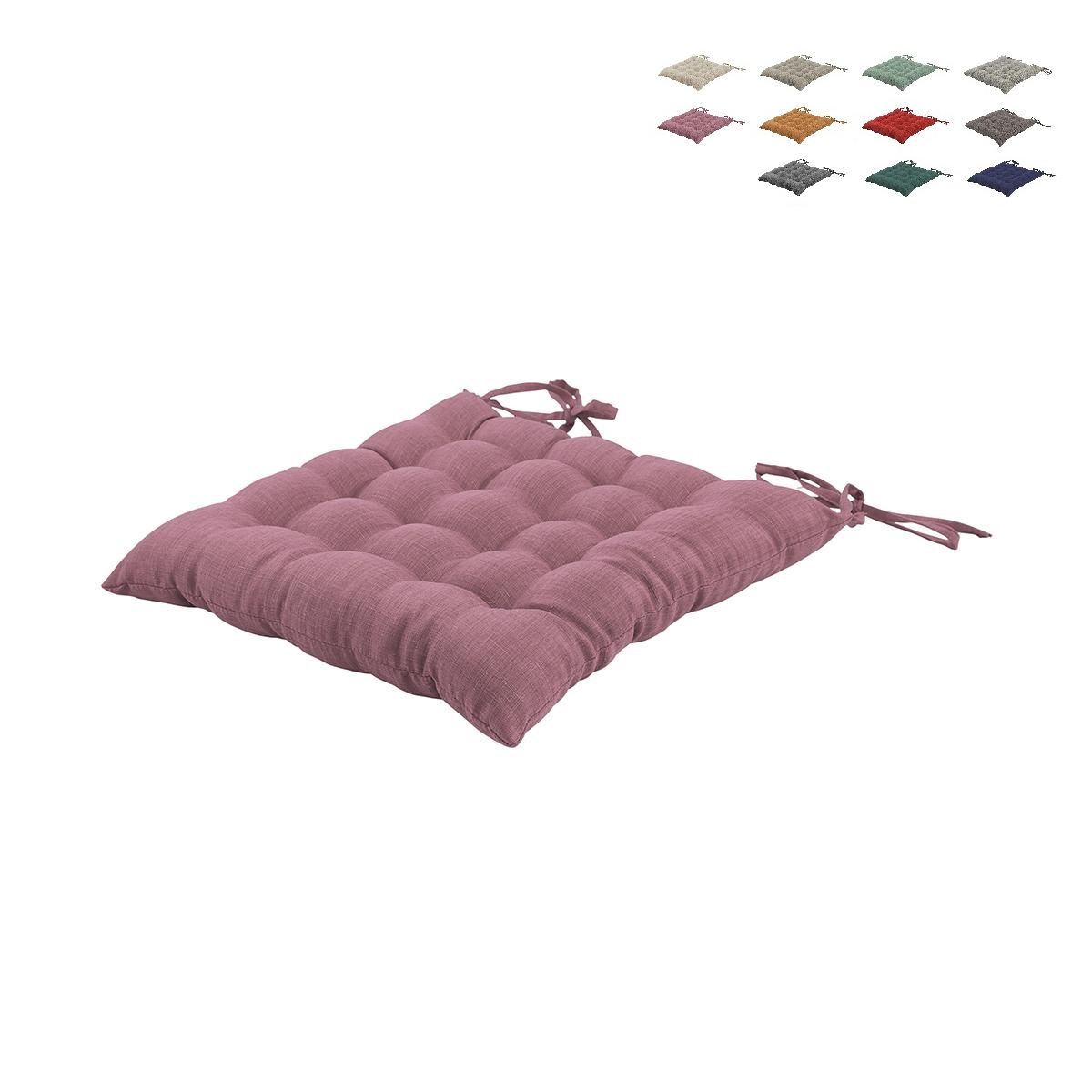 Coussin de chaise de cuisine avec liens 40x40 cm effet lin Alara Catalogue Coussin de chaise de cuisine avec liens 40x40 cm effet lin Alara Catalogue