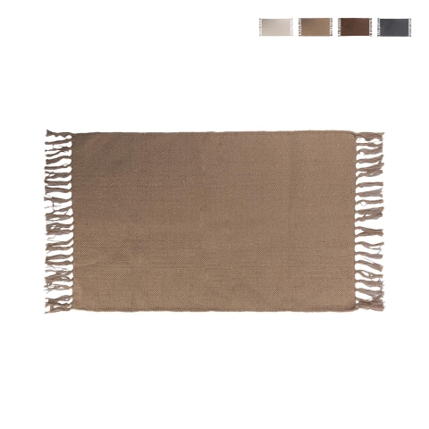 Tappeto salotto cucina bagno 50x80cm multiuso con frange Tavik Promozione