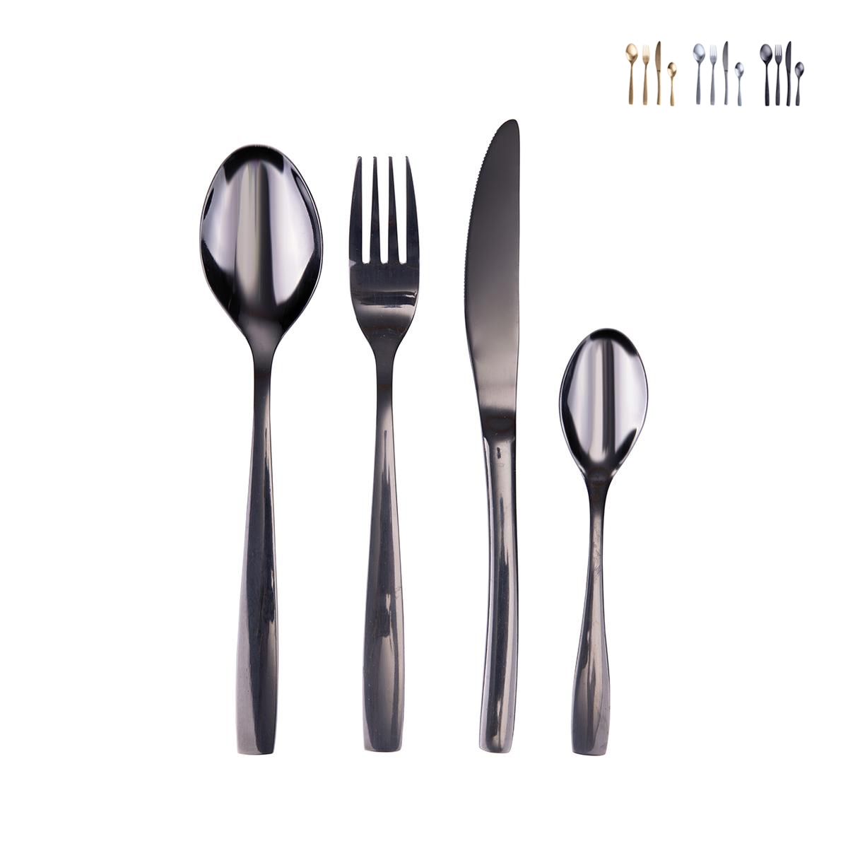 Set 24 posate in acciaio inox 18/0 finitura lucida Manhattan Promozione Set 24 posate in acciaio inox 18/0 finitura lucida Manhattan Promozione