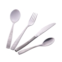 Set mit 24 Edelstahl-Besteck 18/0, Silber satiniert, Alyson Verkauf