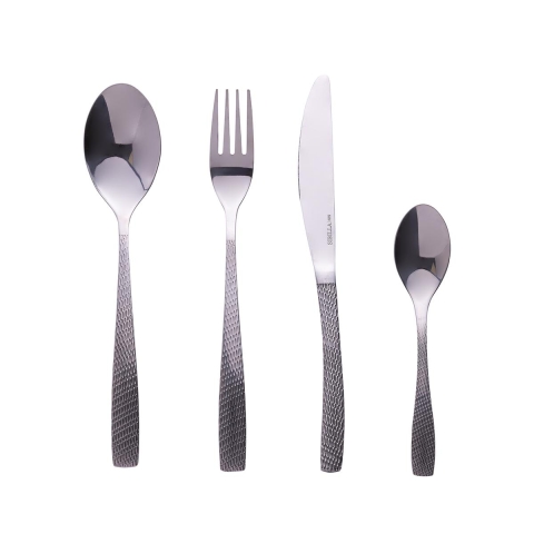 Set de 24 couverts en acier inoxydable 18/0 argenté satiné Alyson Promotion