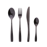 Ensemble 16 couverts en acier inoxydable noir brillant manche martelé Harlem Promotion
