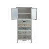 Shabby Chic Vitrine Valencia mit 2 Glastüren und 5 Schubladen Angebot