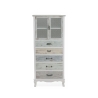 Shabby Chic Vitrine Valencia mit 2 Glastüren und 5 Schubladen Verkauf