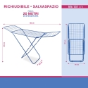Séchoir pliable en métal pour 2 machines à laver Laundry 