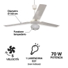 Deckenventilator mit Licht, 3 Flügel, 5 Geschwindigkeiten Windy Angebot
