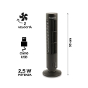 USB-Tisch- und Turmventilator, 2 Geschwindigkeiten, 2,5 W Deskfan Rabatte