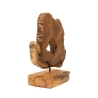 Handgefertigte Teakholz-Skulptur im ethnischen Stil Bintang Angebot