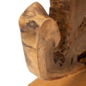 Handgefertigte Teakholz-Skulptur im ethnischen Stil Bintang Lagerbestand
