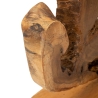 Handgefertigte Teakholz-Skulptur im ethnischen Stil Bintang Lagerbestand