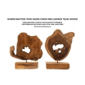 Handgefertigte Teakholz-Skulptur im ethnischen Stil Bintang Auswahl