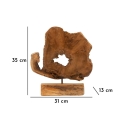 Handgefertigte Teakholz-Skulptur im ethnischen Stil Bintang Modell
