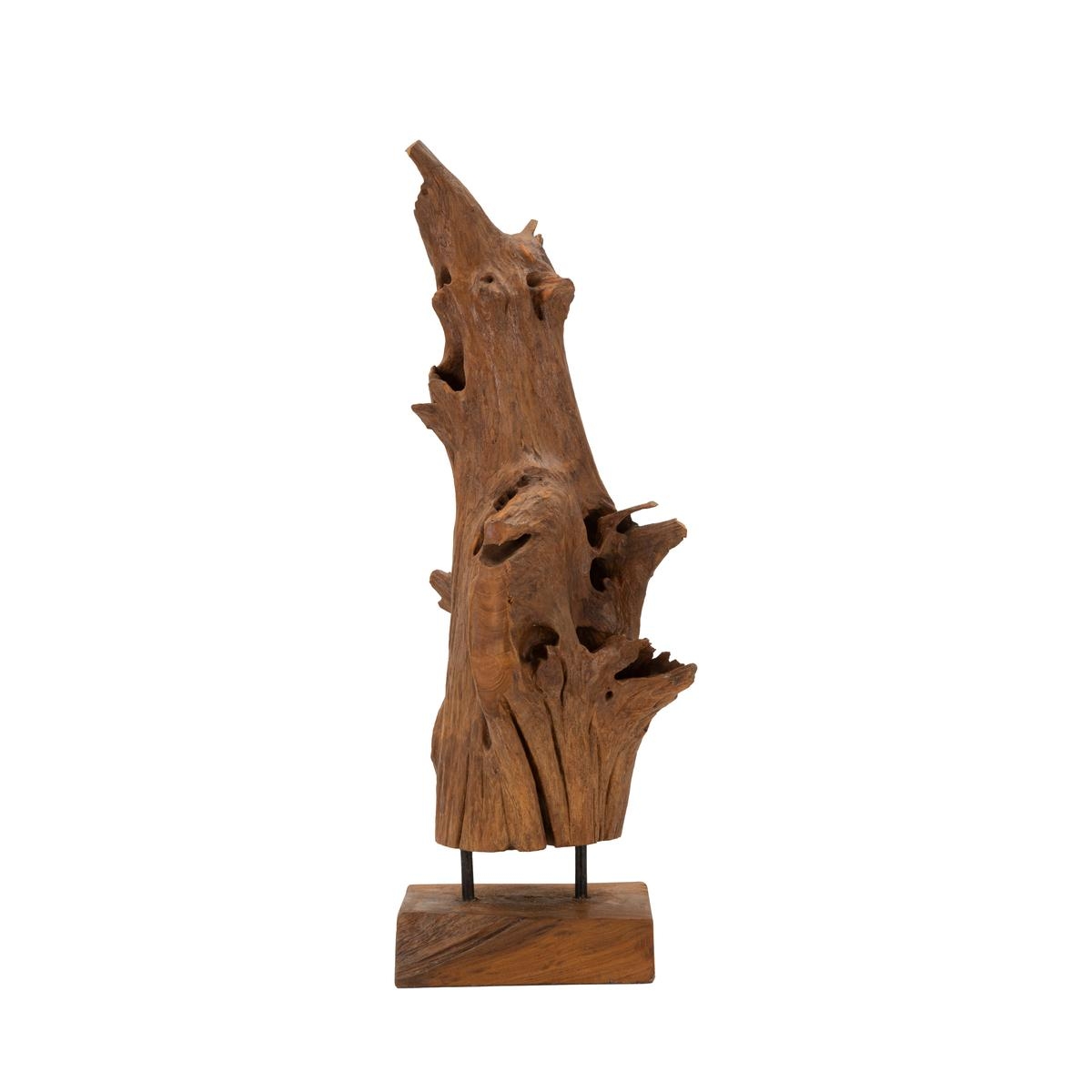 Sculpture décorative ethnique en bois de teck fait main Akar Promotion Sculpture décorative ethnique en bois de teck fait main Akar Promotion