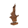 Sculpture décorative ethnique en bois de teck fait main Akar Offre