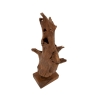 Sculpture décorative ethnique en bois de teck fait main Akar Remises
