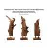 Sculpture décorative ethnique en bois de teck fait main Akar Choix