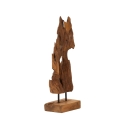 Sculpture artisanale décorative en bois de teck style ethnique Rakat Offre