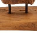 Scultura artigianale decorativa in legno teak stile etnico Rakat Stock