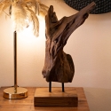 Sculpture artisanale décorative en bois de teck style ethnique Rakat Vente