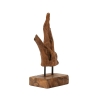 Sculpture ethnique en bois de teck sculptée à la main Taka Offre