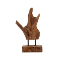 Sculpture ethnique en bois de teck sculptée à la main Taka Promotion