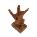 Sculpture ethnique en bois de teck sculptée à la main Taka Remises