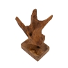 Sculpture ethnique en bois de teck sculptée à la main Taka Remises