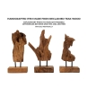 Sculpture ethnique en bois de teck sculptée à la main Taka Modèle