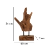 Sculpture ethnique en bois de teck sculptée à la main Taka Caractéristiques