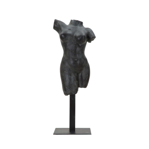 Statuetta scultura decorativa busto donna in resina nero Afrodite Promozione