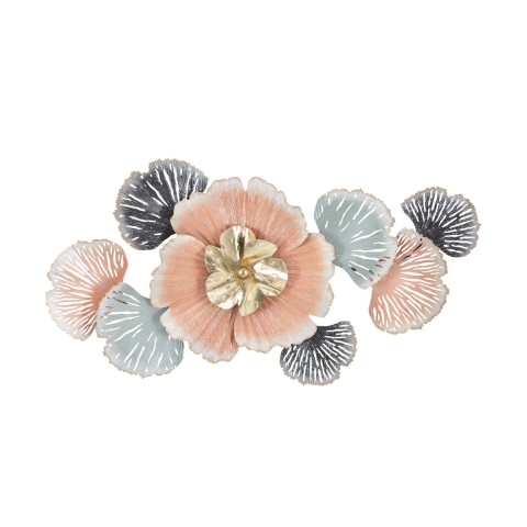 Panneau décoratif mural 3D avec fleurs et feuilles 93x7,5x53cm Softy Promotion