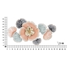 Panneau décoratif mural 3D avec fleurs et feuilles 93x7,5x53cm Softy Catalogue