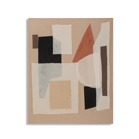 Quadro dipinto astratto su tela stile boho chic 100x80 cm Seyla Promozione