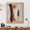 Tableau abstrait peint sur toile géométrique boho chic 100x80 cm Naruk Vente