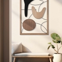Panneau décoratif mural 3D moderne en bois et métal Astroy Vente