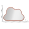 Specchio da parete a forma di nuvola con cornice in velluto 90x60cm Cloud Stock