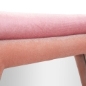 Specchio esagonale da parete moderno con cornice in velluto rosa Tony Sconti