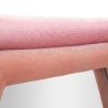 Specchio esagonale da parete moderno con cornice in velluto rosa Tony Sconti
