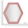 Miroir hexagonal mural moderne avec cadre en velours rose Tony Catalogue