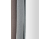 Miroir ovale mural avec cadre en velours gris 90x60x4cm Antony Réductions