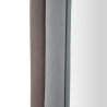 Specchio ovale da parete con cornice in velluto grigio 90x60x4cm Antony Sconti
