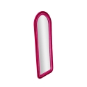 Specchio da parete con cornice ad arco in tessuto 160x60x4 cm Cloe Sconti