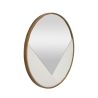 Miroir mural rond 80 cm avec cadre doré Tolosa Offre