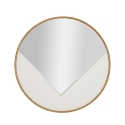 Miroir mural rond 80 cm avec cadre doré Tolosa Promotion