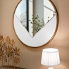 Miroir mural rond 80 cm avec cadre doré Tolosa Vente