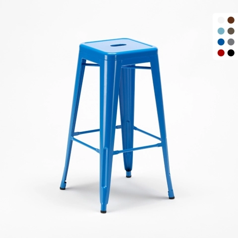 tabouret de bar design industriel en acier et métal steel up Promotion