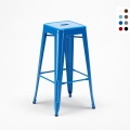sgabello industrial acciaio metallo per bar cucina h76cm steel up Promozione