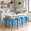 sgabello industrial acciaio metallo per bar cucina h76cm steel up Saldi