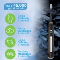 Spazzolino sonico ricaricabile 4 testine 4 modalità Identity Decise Misure
